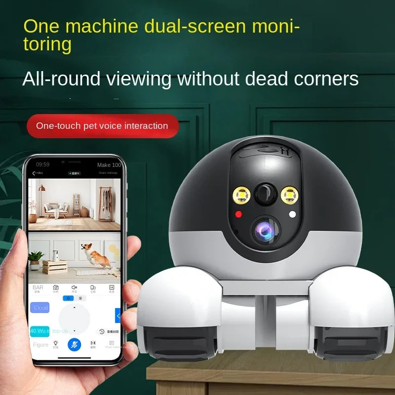 Dual Lens, Dual Screen Household 360 Degree High-Definition Robot Monitoring Vehicle Intelligent Camera