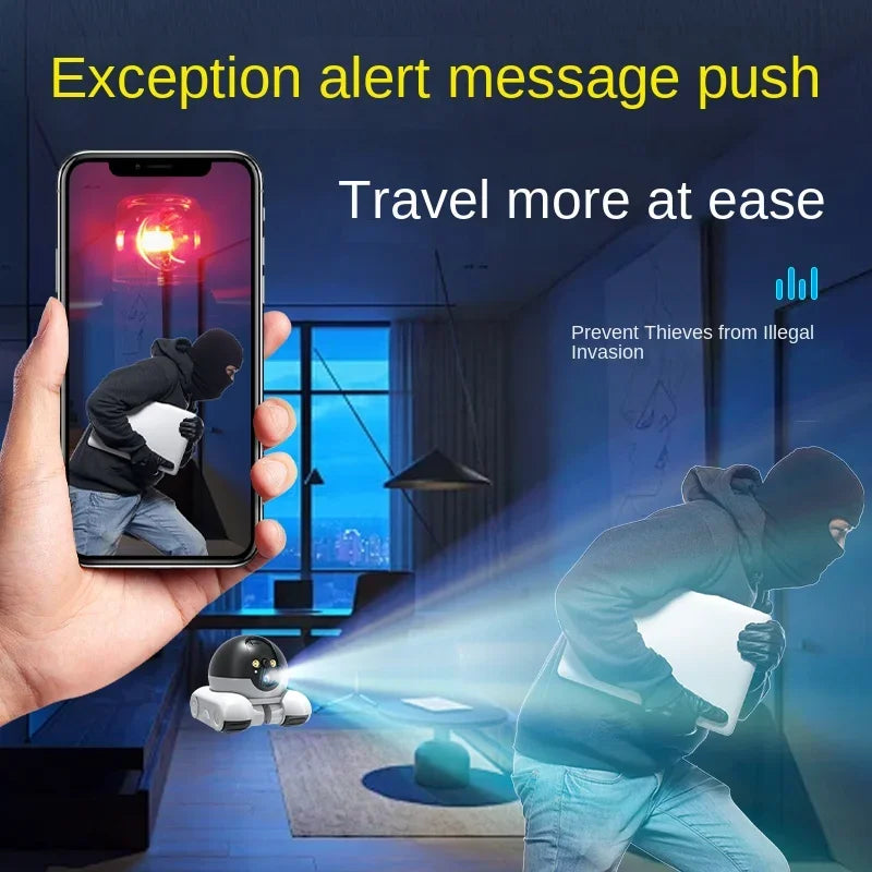 Dual Lens, Dual Screen Household 360 Degree High-Definition Robot Monitoring Vehicle Intelligent Camera