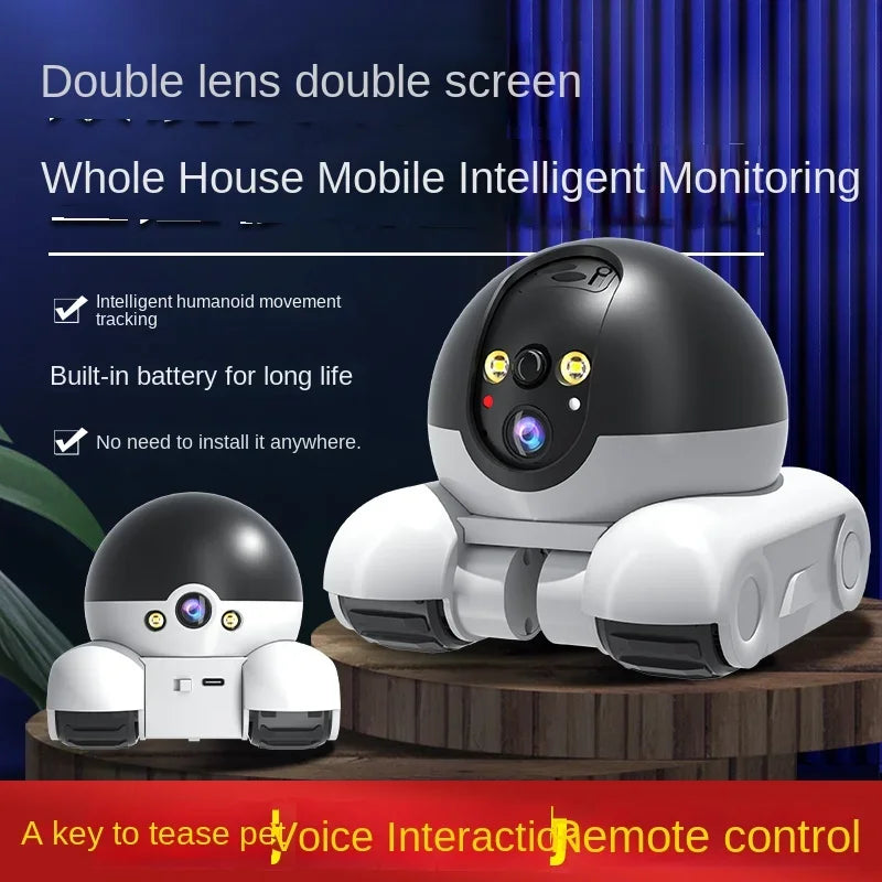 Dual Lens, Dual Screen Household 360 Degree High-Definition Robot Monitoring Vehicle Intelligent Camera